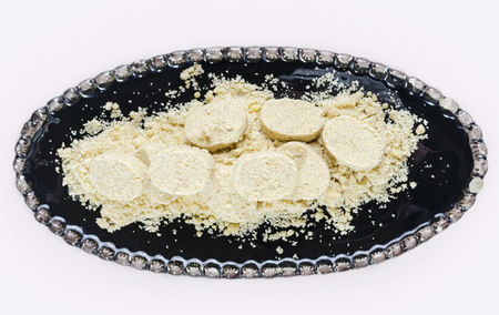 Polvoron, a Filipino delicacy that originated from Spain.の写真素材
