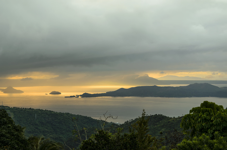 A beautiful and serene tropical lake, Philippinesの写真素材