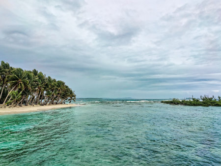 Surfing island in Surigao del Norte in the Philippinesの写真素材