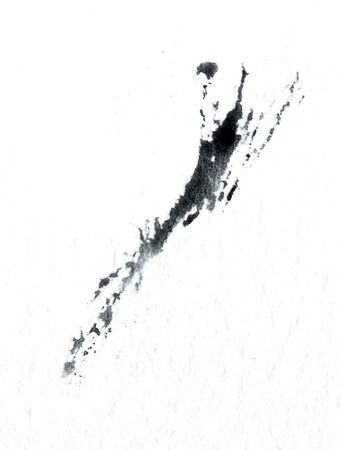 Abstract black watercolor paint splash background.の写真素材