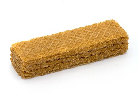Wafer biscuit on white backgroundの写真素材