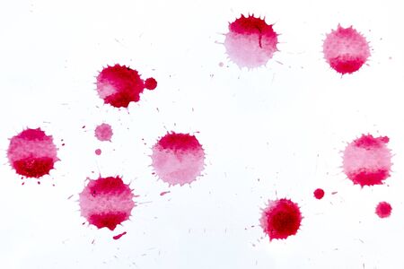 watercolor paint red strokes brush stroke color texture with space for your own textの写真素材