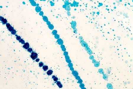 Abstract grunge blue watercolor hand painting background for decoration.の写真素材