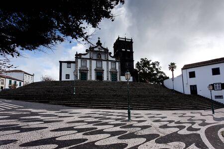 The town of Ribeira Grande on the island of San Miguel in the Azoresの写真素材