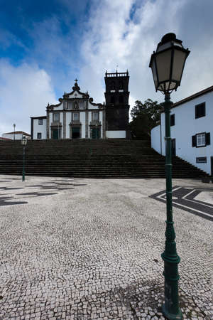 The town of Ribeira Grande on the island of San Miguel in the Azoresの写真素材