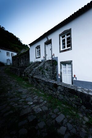 A village on the island of Saint Miguel in the Azoresの写真素材