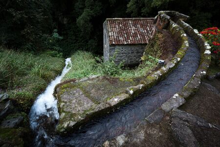 Old water mill on the island of San Miguel in the Azoresの写真素材