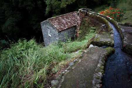 Old water mill on the island of San Miguel in the Azoresの写真素材