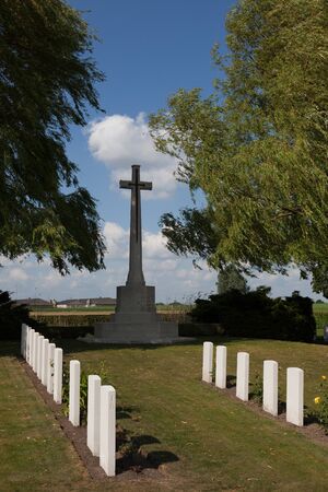 Prowse Point British First World War cemetery near Ploegsteert Wood in Belgiumのeditorial素材