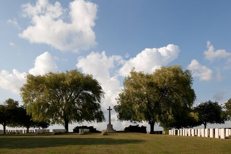 Prowse Point British First World War cemetery near Ploegsteert Wood in Belgiumの写真素材