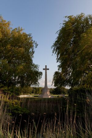 Prowse Point British First World War cemetery near Ploegsteert Wood in Belgiumの写真素材