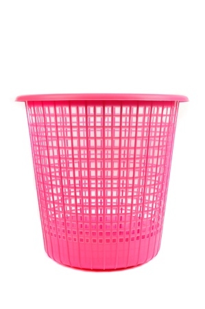 a pink dumpster isolated on white backgroundの写真素材