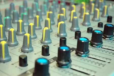 details of the control board sound mixerの写真素材