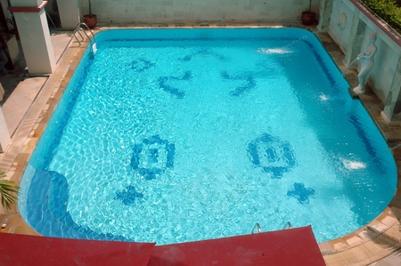 view  of beautiful swimming poolのeditorial素材