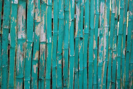 pattern of faded green bamboo fenceの写真素材
