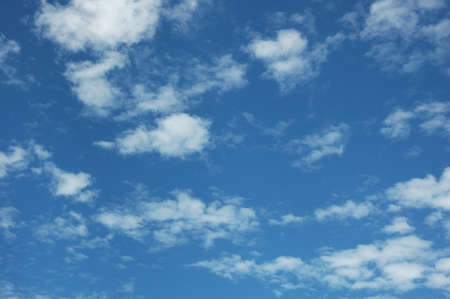expanse of clouds in blue skyの写真素材