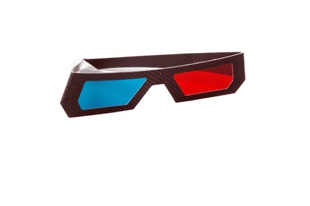 3d glasses on white background
