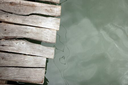 view of wooden board against sea surface