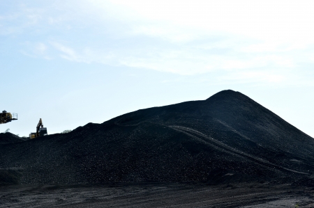 coal dunes at coal mining
