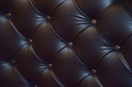 texture and pattern of black leather seat upholsteryの写真素材