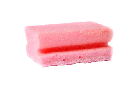 sponge isolated on white backgroundの写真素材