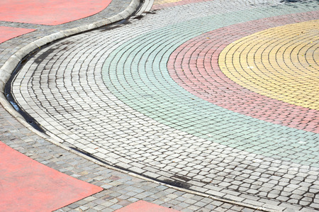 pattern on the paving blockの写真素材