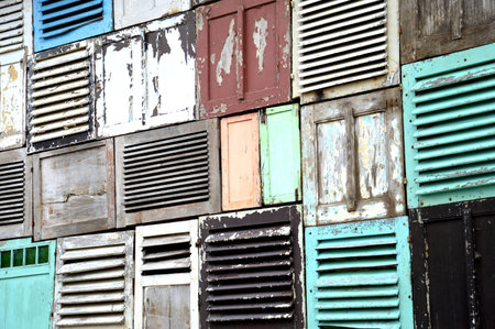 the old wooden windows background