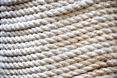 detailed texture of roll old rope