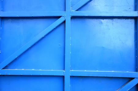the blue iron doorの写真素材