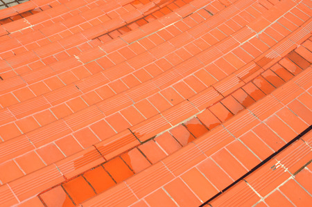 orange marble concrete stairsの写真素材