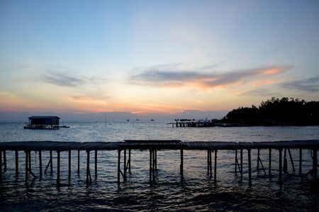 twilight panorama at the seaside