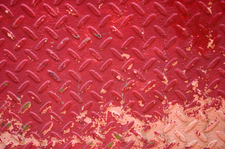 detail textures and patterns of red iron plateの写真素材