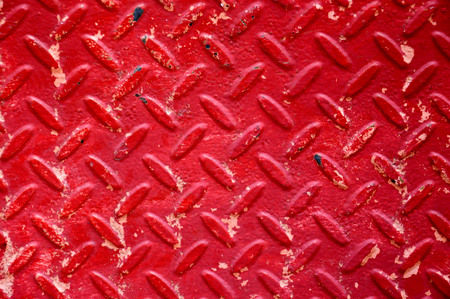 detail textures and patterns of red iron plateの写真素材