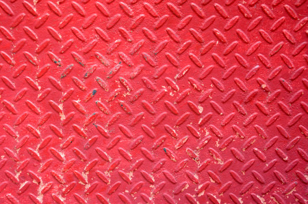 detail textures and patterns of red iron plateの写真素材
