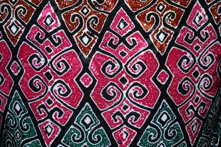 detailed patterns of Indonesia batik clothの写真素材