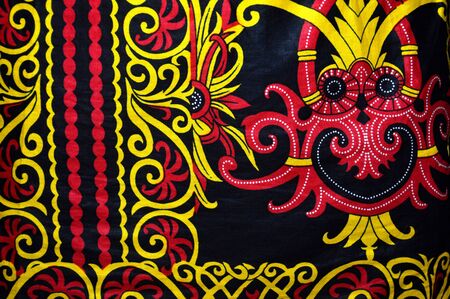 detailed patterns of Indonesia batik clothの写真素材