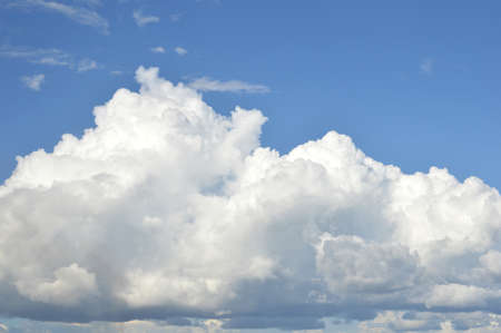expanse of clouds in the blue sky
