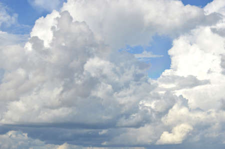 expanse of clouds in the blue skyの写真素材