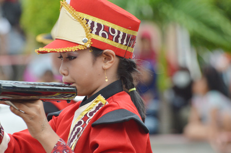 TARAKAN, INDONESIA. 22th January 2017.marching band competition at Don Bosco school Tarakan,...