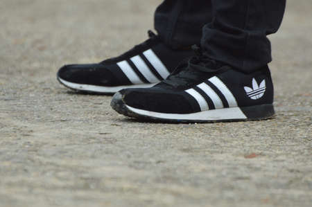 TARAKAN, INDONESIA. 22th January 2017. black adidas shoes