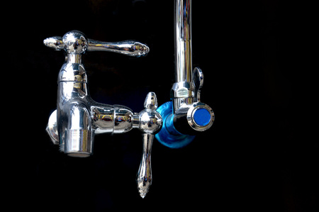 display or examples of water tap on storeの写真素材