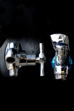 display or examples of water tap on storeの写真素材