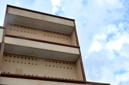 vents swiftlet farming on modern house in Tarakan Indonesiaの写真素材
