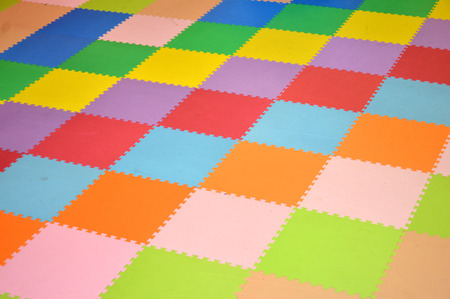 pattern on colorful rubber matの写真素材