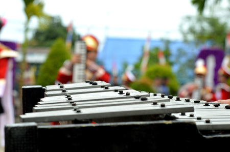 Detailed drumband instrument and propertyの写真素材