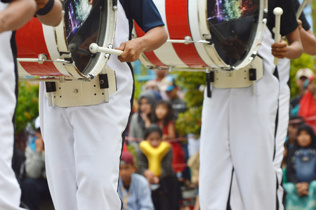 Detailed drumband instrument and propertyの写真素材