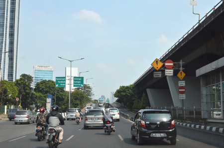 JAKARTA, INDONESIA. August, 19, 2016. the view of Jakarta City Indonesiaのeditorial素材