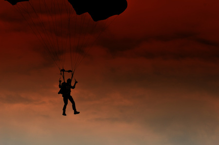 attraction skydiving in the sky