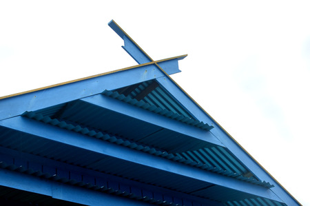 Bugis House, with typical roof style of the houseの写真素材