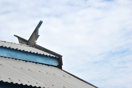 Bugis House, with typical roof style of the houseの写真素材